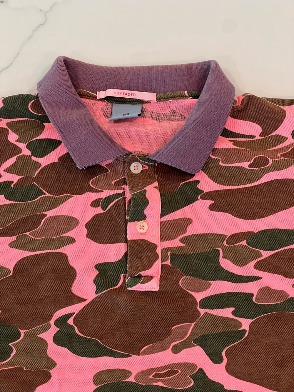 Scotch and Soda neon pink/orange Camo Polo Shirt
